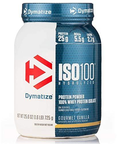 Dymatize ISO 100 Whey Protein Powder Isolate, Gourmet Vanilla, 1.6 lbs