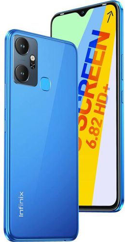 Infinix Smart 6 PLus - 6.82 - Inch 64GB/2GB(Up to 4GB) Ram Dual Sim 4G Mobile Phone - Tranquil Sea Blue