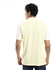 Izor Bi-Tone Turn Down Collar Polo T-Shirt - Pastel Yellow & White