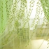 DEALS FOR LESS - Window Sheer, Willow Leaves Design, Green Color set of 2 Pieces.