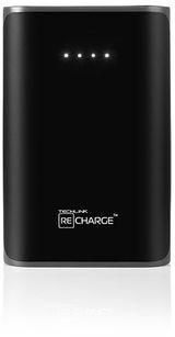 Recharge 7800 2.4A Power Bank Dual USB with Torch, Black / Grey