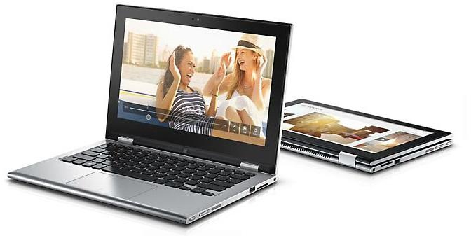 Dell Inspiron 2-in-1 3157-INS-0857 11.6" T-Cel-3050 4GB 500GB Win10 Laptop Silver