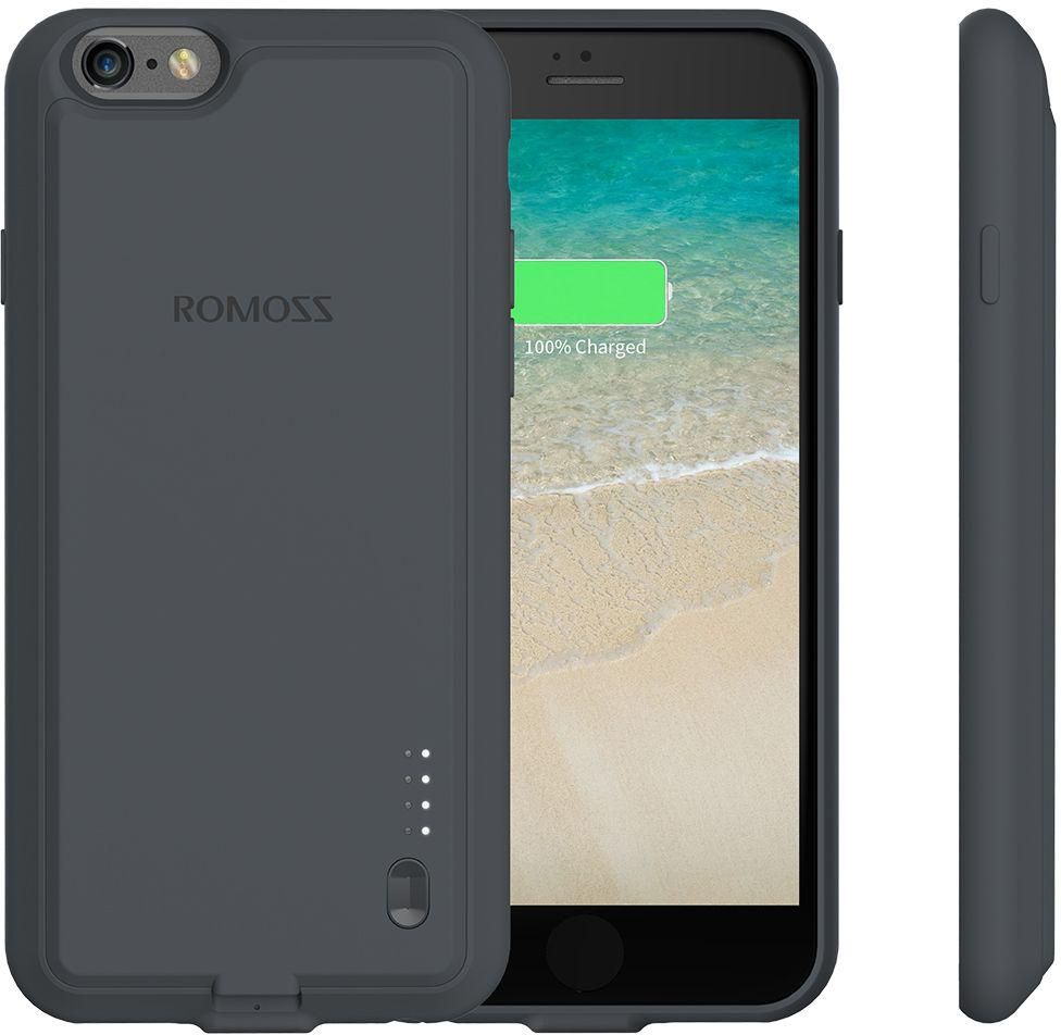 iPhone 6 Plus / 6s Plus Battery Case, ROMOSS Ultra Slim Extended Battery Case for iPhone 6 Plus / 6s Plus (5.5 inch) with 2800mAh Capacity - Gray