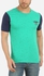 Voiki Team Bi-Tone Back Printed T-Shirt - Green & Navy Blue