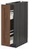 METOD / MAXIMERA Base cabinet/pull-out int fittings, black Enköping/brown walnut effect, 20x60 cm - IKEA