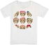 Emojis Printed T-Shirt White/Brown/Red