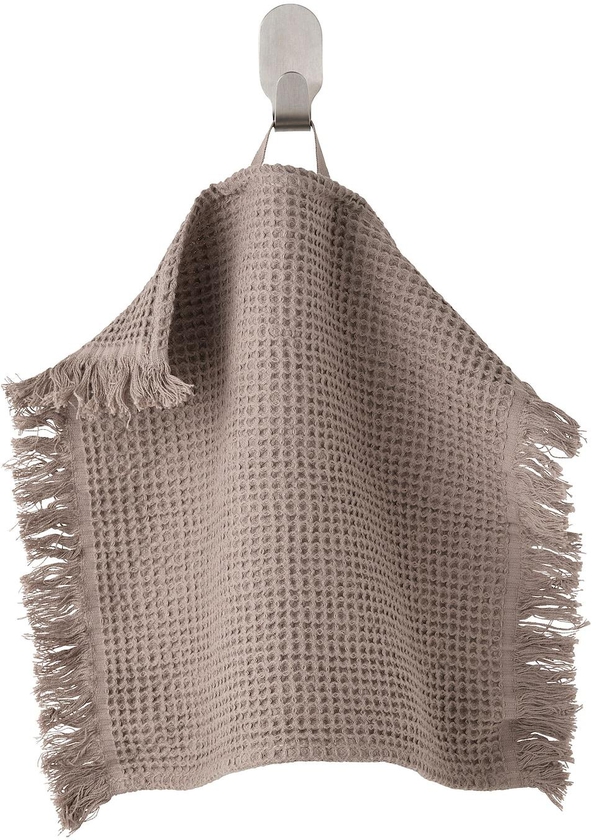 VALLASÅN Washcloth - light grey/brown 30x30 cm