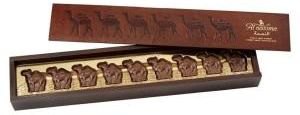 Al Nassma Camel Milk Chocolate 18Pcs Wooden Gift Box 200g