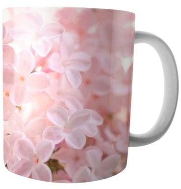 Flower Printed Ceramic Mug Pink