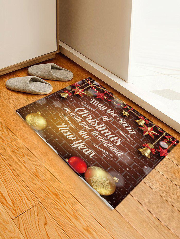Christmas Blessing Pattern Anti-skid Water Absorption Area Rug - W16 X L24 Inch