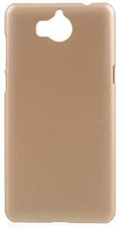 For Huawei Y5 (2017) / Y6 (2017) Rubberized Hard Plastic Cell Phone Back Cover - Gold