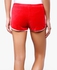 Red Contrast Trim Dolphin Shorts