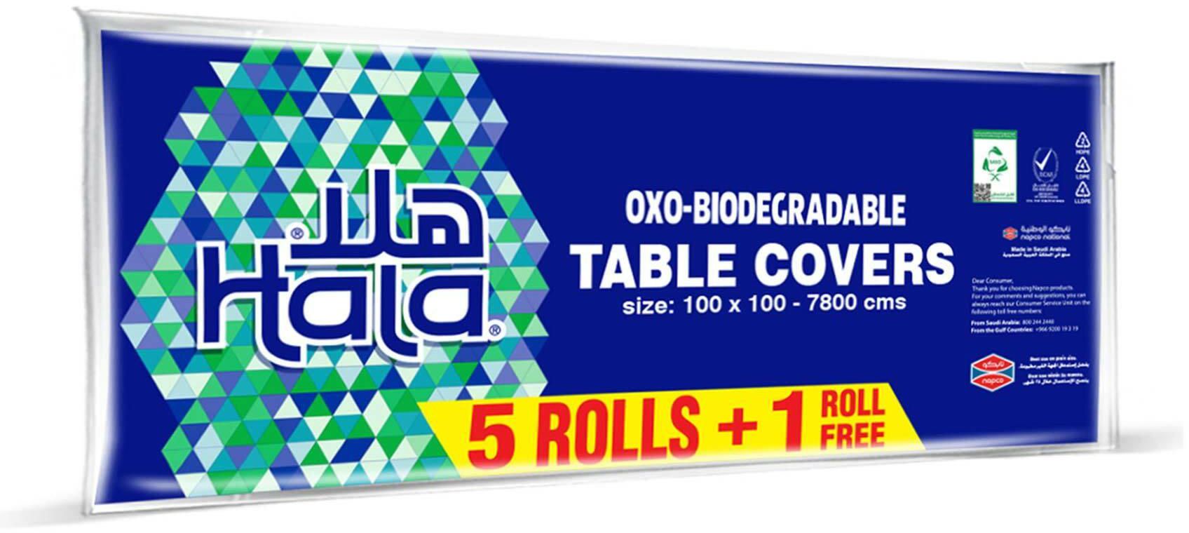 Hala table cover travel pack 5+1 rolls x 78 sheets