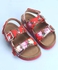 Pine Kids Casual Wear Sandals with Velcro Belt Closure Floral Print - Red