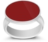 خاتم فضة مطلي للرجال مع حجر زركون احمر, مالاكي, مقاس 6 US