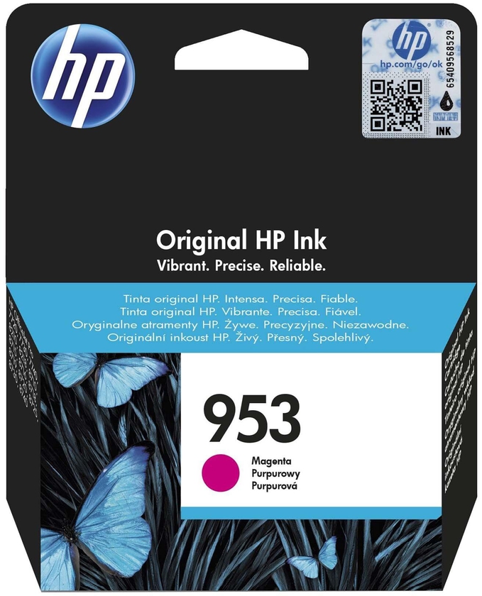 HP 953 Magenta Original Ink Cartridge [F6U13AE]   Works with HP OfficeJet Pro 7720, 7730, 7740,