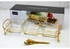 7pcs Bowls serving set with golden stainless steel stand