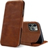 Next store Compatible with iPhone 14 Pro Case Durable Anti-Scratch (Soft Flexible PU Leather) Leather Case (Brown)