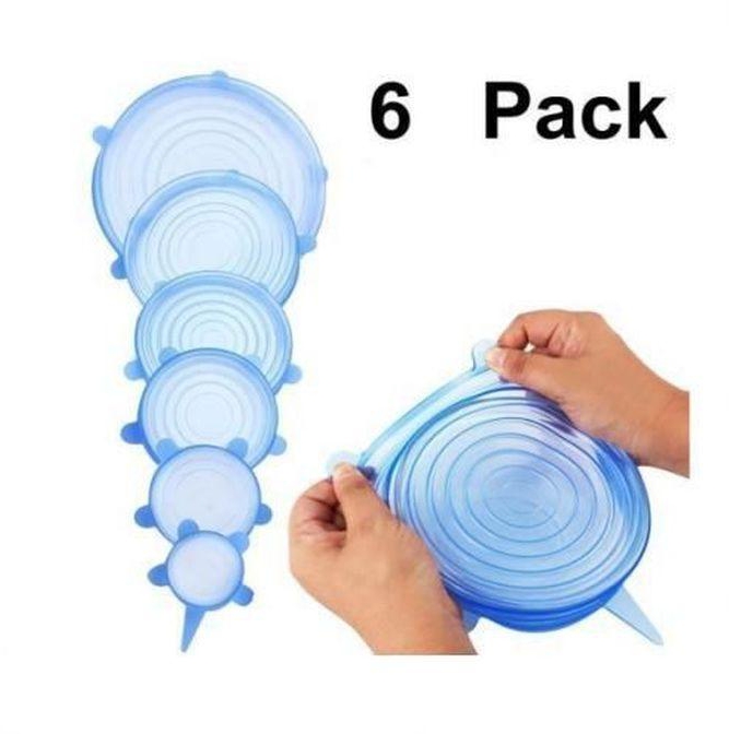Multi-size Stretch Silicone Food Cover, 6 Pieces