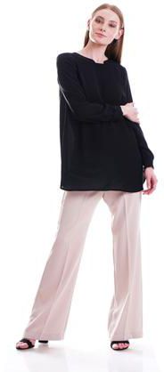 Smart Casual Solid Color Straight Pants - Size: L (Stone Color)