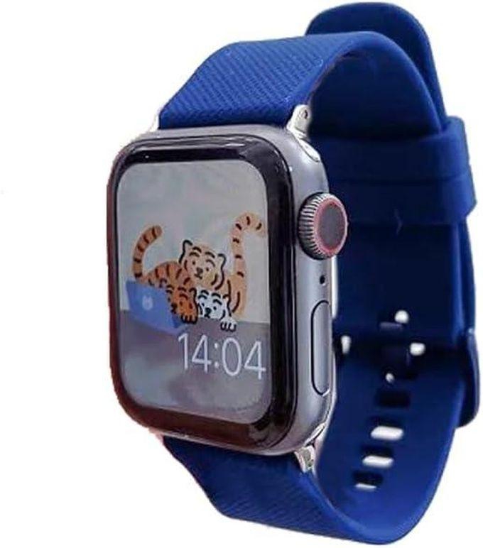 Classic Silicone Band Compatible with Apple Watch - Ultra/Apple Watch Series 2/3/4/5/6/7SE 38mm 40mm 41mm (Blue)