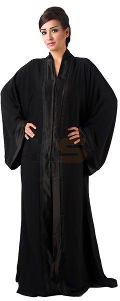 ROYAL COUTURE – ALJ-013 Black With Black Lining Abaya