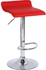 Suio Adjustable Swivel Bar Stool, Pu Leather With Chrome Base, Pub Counter Chair (B-Red)