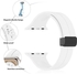 TenTech Silicone Magnetic Sports Band For Apple Watch, Size 41mm 40mm 38mm Soft Band For IWatch Series 7/6/5/4/3/2/1/SE - White