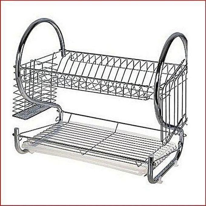 Plate Rack "16" Stainless- 2 Layer Dish Drainer