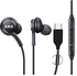 Bhvrtls 2024 Earbuds Stereo in-Ear Headphones for Samsung Galaxy S24 S23 S22 S21 S20, Note 10, 10+ - Designed by AKG - with Microphone and Volume Remote Type-C Connector-Black