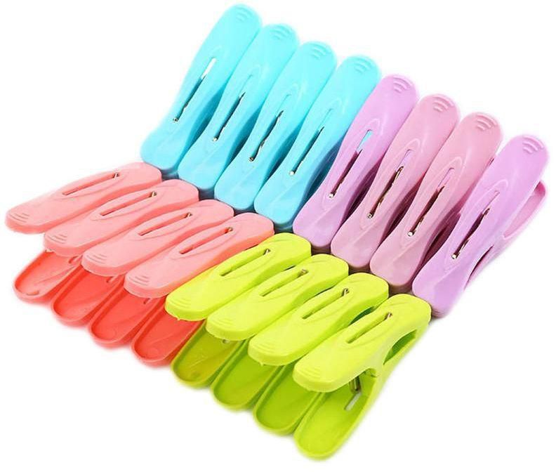 20Pcs/Pack Plastic Clothes Pegs Laundry Hanging Pins Clips Household Clothespins Socks Underwear Drying Rack Holder