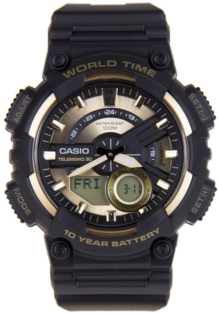 Casio - AEQ-110BW-9AVDF for Men -  Analog Watch, Gold