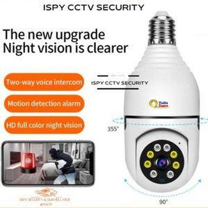 CCTV BULB LED FLOOD LIGHT SECURITY WIRELESS WIFI IP CAMERA