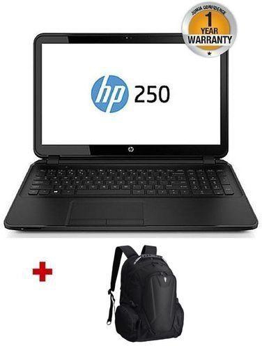 HP 250 G6 - 15.6" - Intel Celeron - 500GB HDD - 4GB RAM - No OS Installed - Black+ Free BackPack Bag