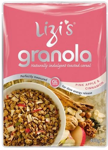 Lizi's Granola Pink Apple & Cinnamon Cereals - 400 g