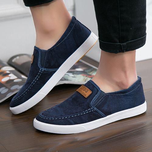 Fashion Men's Casual Slip On Loafers Low Top Canvas Shoes