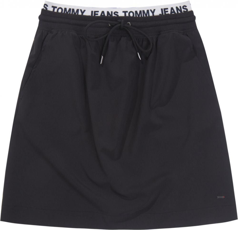Tommy Hilfiger TJW Logo Waistband A-Line Skirt for Women - Tommy Black