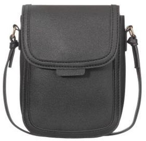 Miniso Flap Crossbody Phone Bag(Black)