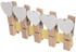 Get Mini Wooden Rope Clips Set, 10 Pieces, 3.5×1 cm - Wooden White with best offers | Raneen.com