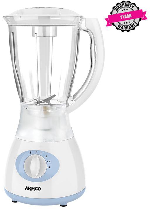 ABL-325ECO-1.5L, 4 speed with Pulse, Blender, Plastic Jar, Safety Protection, Overheat protection, powerful copper motor, precision blending stainless steel blades, 350W, White and Silver.