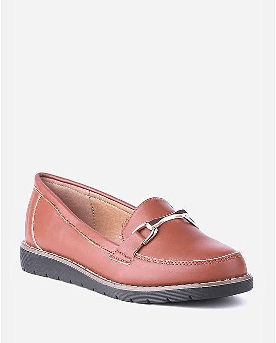 Joelle Leather Loafers -Camel