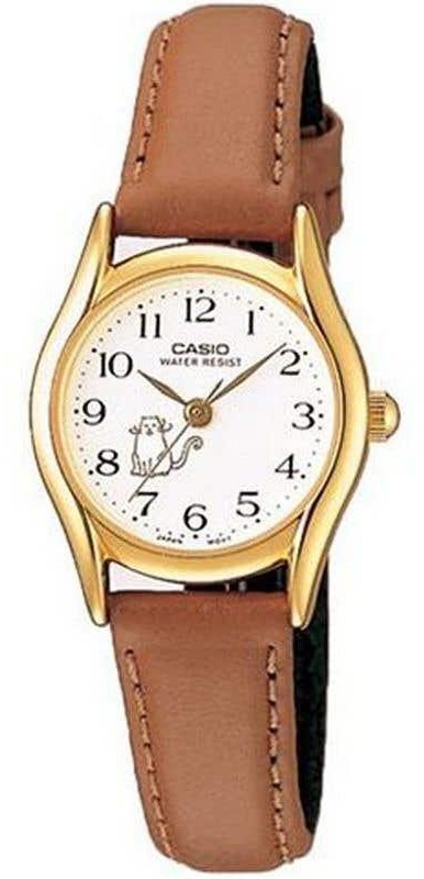 Get Casio LTP-1094Q-7B8RDF Analog Dress Watch for Women, Leather Band - Brown with best offers | Raneen.com