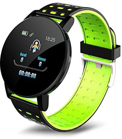 FUNYIN Smart Watch for Women Men, 1.44'' D18S Full Touch Fitness Watch With Health Tracking, Heart Rate Monitor, New Multifunction Waterproof Outdoor Sports Smart Watch