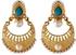 Crunchy Fashion - Beryl Frosted Precious Earrings (Gold) -  CFE0460