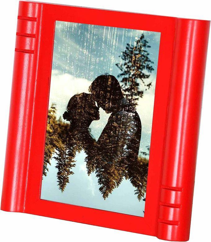 Art Photo Frame Red Wood Office Size "13 X 18", Frame Size "20 X 20"