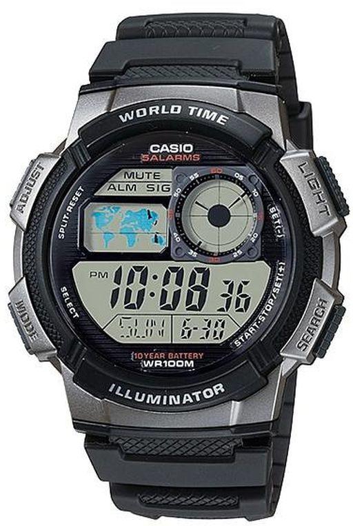 Casio Men's Dial Silicone Band Watch - AE-1000W-1BVDF