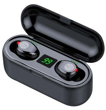 Bluetooth In-Ear Headphone With Charging Case Black