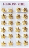 Stud Earrings - Gold - A Set Of Diamond Pearl Earrings Stainless