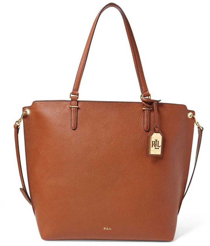 Tote Bag for Woman by Ralph Lauren, Brown, Leather