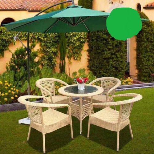 MODERN Rattan Outdoors Table And Chairs With Canopy